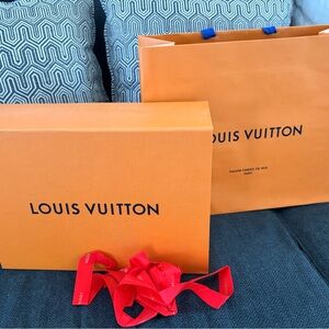 Louis Vuitton Mid-Size Handbag Box, Ribbon & Shopping Bag
